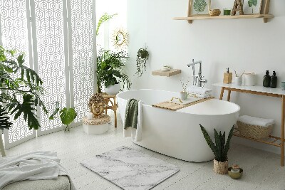 Alfombras baño mármol blanco