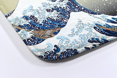 Alfombra baño antideslizante Kanagawa Gran ola