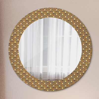 Espejo redondo decorativo impreso Deco vintage