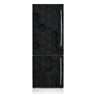 Cubierta magnética para refrigerador Patrón hexagonal negro
