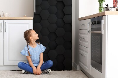 Cubierta magnética para refrigerador Patrón hexagonal negro