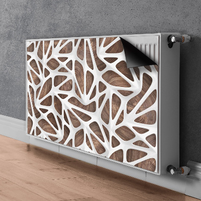 Cubierta del radiador Malla blanca en madera