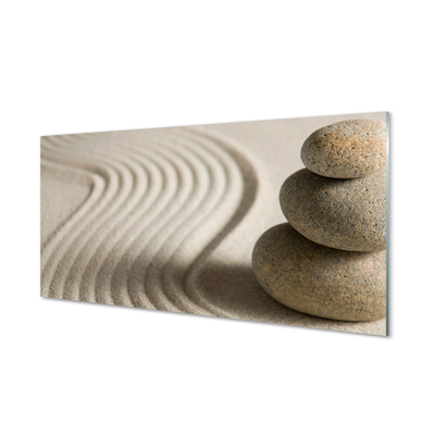 Cuadro de cristal acrílico Estructura de piedra de arena