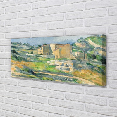 Cuadros sobre lienzo Arte casa pintada en la colina