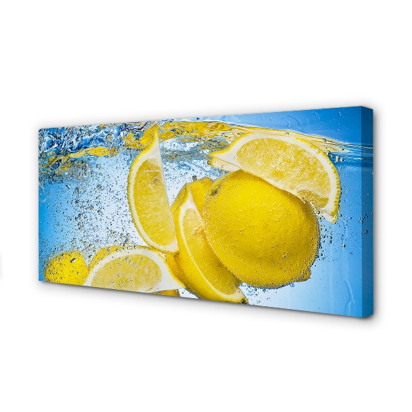 Cuadros sobre lienzo Limón en agua