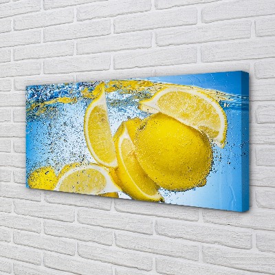Cuadros sobre lienzo Limón en agua