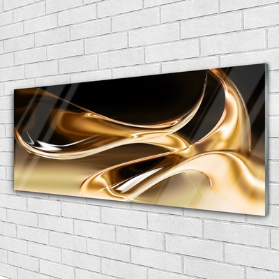 Cuadro en vidrio Oro abstracto art arte