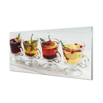 Paneles de vidrio Invierno hierbas de té de frutas