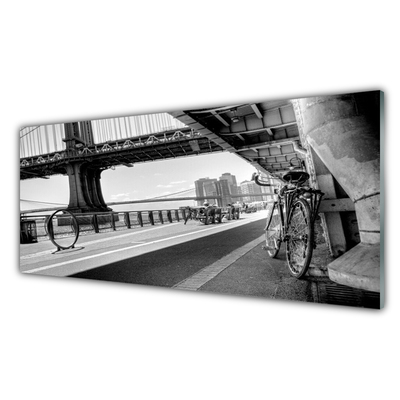 Paneles de vidrio para la cocina Puente bicicleta arquitectura
