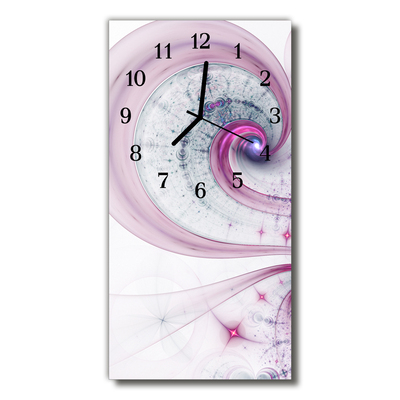 Reloj de vidrio Arte remolino abstracto púrpura