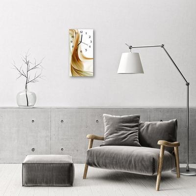 Reloj de vidrio Arte abstracto beige