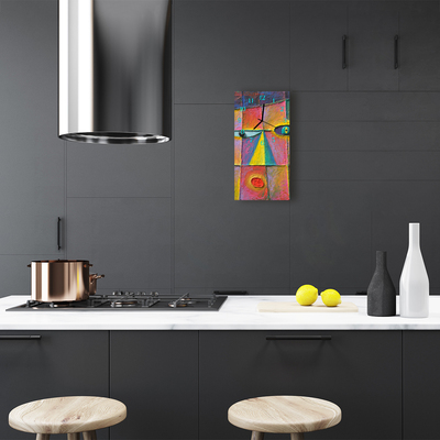 Reloj de vidrio para cocina Arte abstracto impresión colorido