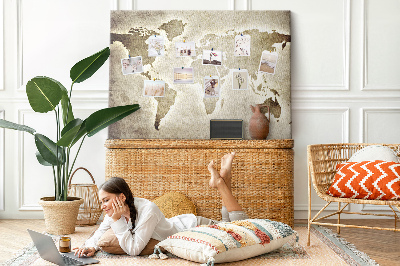 Tablón de corcho Mapa del mundo