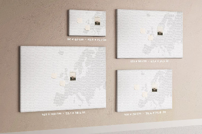 Tablón de corcho Mapa de europa