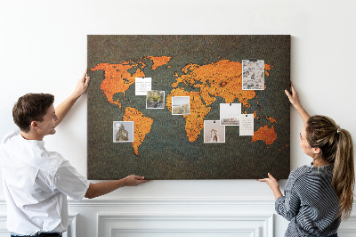 Tablero de corcho Mapa del mundo