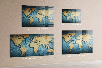 Pizarra magnética infantil Mapa del mundo 3D