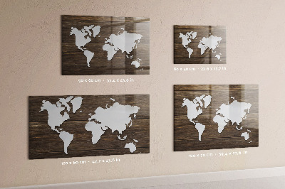 Pizarra magnética infantil Mapa mundial en tableros.