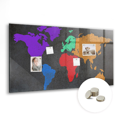 Pizarra magnética infantil Mapa del mundo