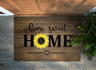 Alfombra pasillo entrada Home sweet home girasol