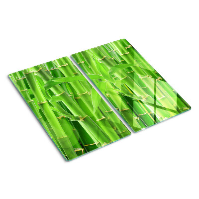 Tabla de cortar de cristal Hojas y tallos de bambú