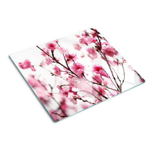 Tabla de cortar de cristal Cerezos en flor
