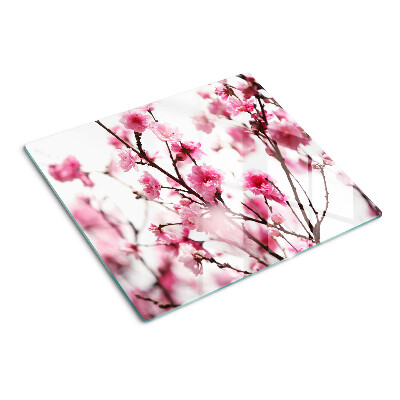 Tabla de cortar de cristal Cerezos en flor