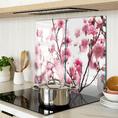 Tabla de cortar de cristal Cerezos en flor