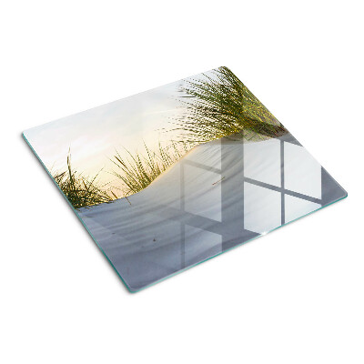 Tabla de cortar de cristal Hierba verde contra el cielo