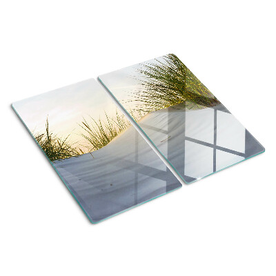 Tabla de cortar de cristal Hierba verde contra el cielo