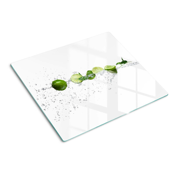 Tabla de cortar de cristal Limones en agua