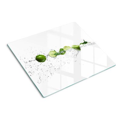 Tabla de cortar de cristal Limones en agua
