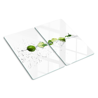 Tabla de cortar de cristal Limones en agua