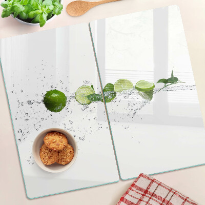 Tabla de cortar de cristal Limones en agua