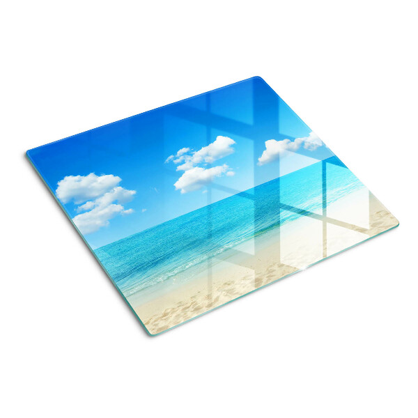 Tabla para cortar Playa con cielo azul