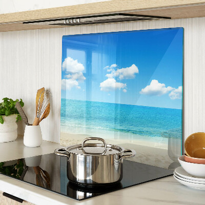 Tabla para cortar Playa con cielo azul