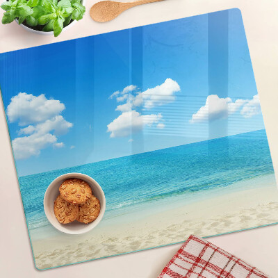 Tabla para cortar Playa con cielo azul