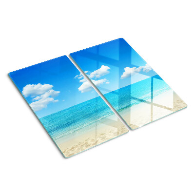 Tabla para cortar Playa con cielo azul