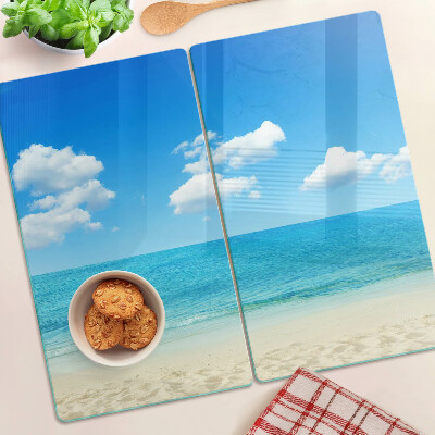 Tabla para cortar Playa con cielo azul
