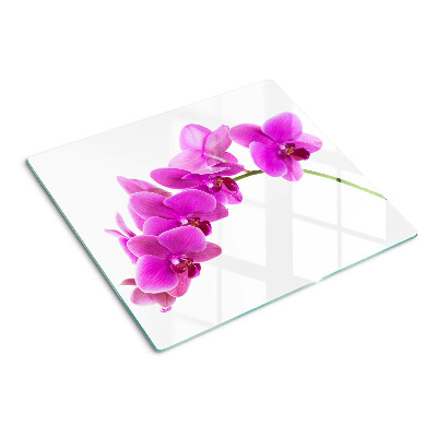 Tabla para cortar Flores de orquídea en tonos rosa.