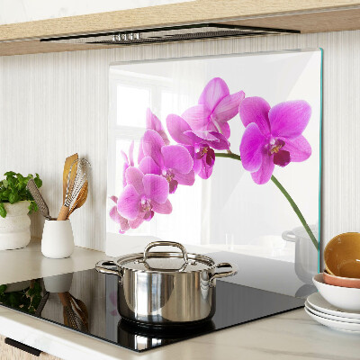 Tabla para cortar Flores de orquídea en tonos rosa.