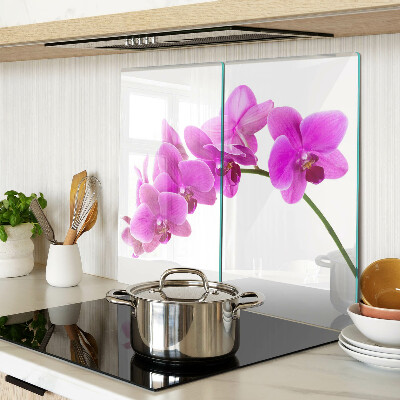 Tabla para cortar Flores de orquídea en tonos rosa.
