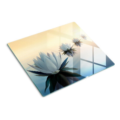 Tabla para cortar Flores acuáticas en tonos pastel