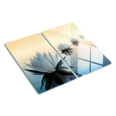 Tabla para cortar Flores acuáticas en tonos pastel