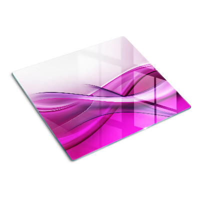 Tabla de cortar de cristal Ondas en tonos rosa