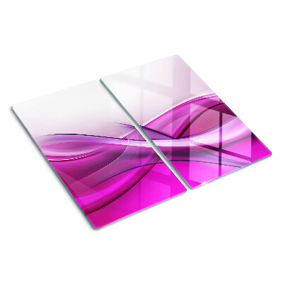 Tabla de cortar de cristal Ondas en tonos rosa
