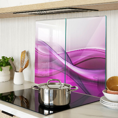 Tabla de cortar de cristal Ondas en tonos rosa