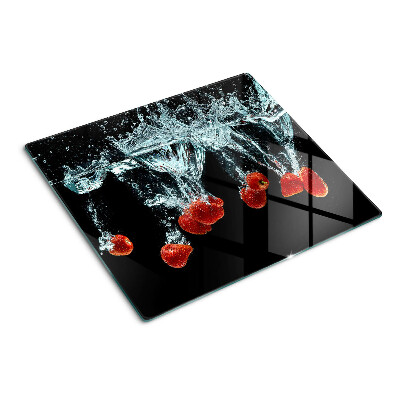 Tabla de cortar de cristal Fresas en agua