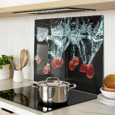 Tabla de cortar de cristal Fresas en agua
