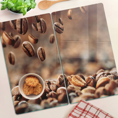 Tabla para cortar Granos de café en movimiento