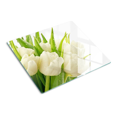 Tabla para cortar Tulipanes en gotas de agua